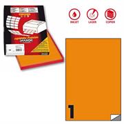 Etichetta adesiva C/503 arancio fluo 100fg A4 210x297mm (1et/fg)