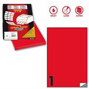 Etichetta adesiva C/503 rosso fluo 100fg A4 210x297mm (1et/fg) M
