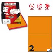 Etichetta adesiva C/509 arancio fluo 100fg A4 210x148mm (2et/fg)