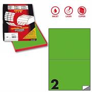 Etichetta adesiva C/509 verde fluo 100fg A4 210x148mm (2et/fg) M
