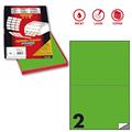 Etichetta adesiva C/509 verde fluo 100fg A4 210x148mm (2et/fg) M