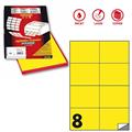 Etichetta adesiva C/512 giallo fluo 100fg A4 105x74mm (8et/fg) M