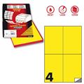 Etichetta adesiva C/519 giallo fluo 100fg A4 105x148mm (4et/fg)