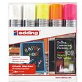 Astuccio 5 marcatore EDDING 4090 punta scalpello gesso liquido a