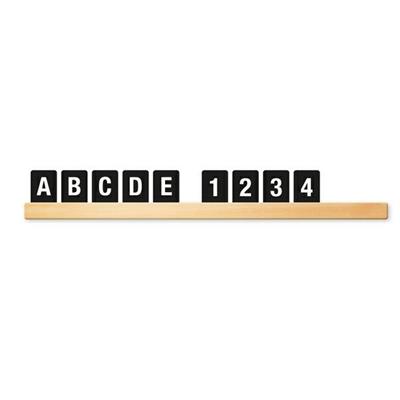 Kit Mensola portamessaggi Teak + 169 tessere Letter Board Securi