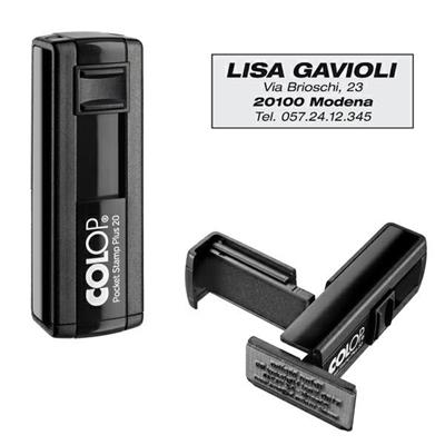 Timbro Pocket Stamp Plus 20 14x38mm 4righe autoinchiostrante ner