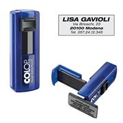 Timbro Pocket Stamp Plus 20 14x38mm 4righe autoinchiostrante blu