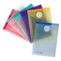 SET 6 BUSTE PP CON VELCRO F.TO VERTICALI 8X11.5CM COLORI ASSORTI