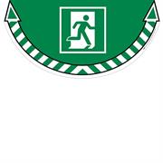 ADESIVO SEGNALATORE da TERRA Uscita Emergenza 70x35cm Take Care