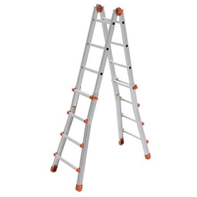 SCALA TELESCOPICA ALLUMINIO 8+8 GRADINI Squadra
