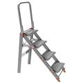 SCALA SGABELLO ALLUMINIO 4 GRADINI con PARAPETTO Class piU'