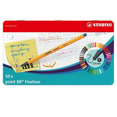 Pennarelli STABILO pen 88 scatola metallo 50 pz