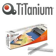 Scatola 50 dorsi metallo 11MM Bianco 34 anelli TiTanium