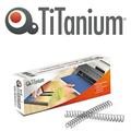 Scatola 50 dorsi metallo 11MM Bianco 34 anelli TiTanium