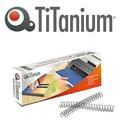 Scatola 50 dorsi metallo 12MM Bianco 34 anelli TiTanium
