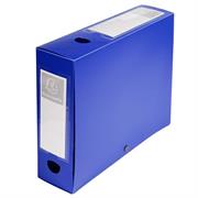 Scatola archivio box con bottone blu f.to 25x33cm D 80mm Exacomp