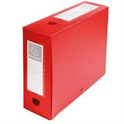 Scatola archivio box con bottone rosso f.to 25x33cm D 100mm Exac
