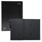 Classificatore numerico 1-12 Ordonator per A4 nero 25x33cm Exaco