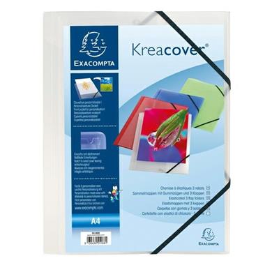 CARTELLINA PERSONALIZ. IN PP C/ELASTICO BIANCO TRASPARENTE 24x32