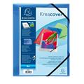 CARTELLINA PERSONALIZ. IN PP C/ELASTICO BLU TRASPARENTE 24x32CM
