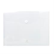 Busta a tasca con velcro in pp trasparente f.to 24x32cm per A4 E