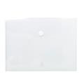 Busta a tasca con velcro in pp trasparente f.to 24x32cm per A4 E