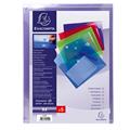 Busta a tasca con velcro in pp colorato f.to 24x32cm per A4 Exac