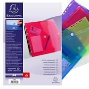 Busta forata c/chiusura in velcro in pp colorato f.to 24x32cm pe