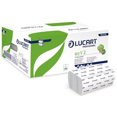 Pacco da 190 asciugamani piegati a V goffrato corda Eco V2 Lucar