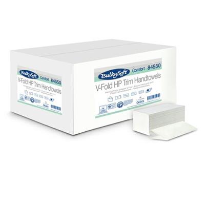 Pacco da 210 asciugamani piegati a V goffrato micro Comfort Bulk