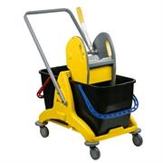 Carrello doppia vasca 25+25Lt con Pressa PressClean