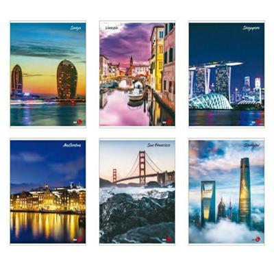 Maxiquaderno A4 40fg+2 80gr rigo di 1rigo c/margine CittA' 2019