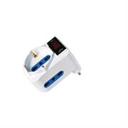 Adattatore con spina 10A orizzontale - 2 Prese bipasso 10/16A +