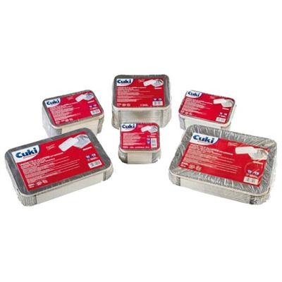 Pack 50 Contenitori alluminio 4 Porzioni + coperchio Cuki