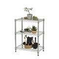 Scaffale 3 ripiani acciaio cromato 36x60cm - H75cm kit Archimede