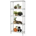 Scaffale 5 ripiani acciaio cromato 36x90cm - H177cm kit Archimed