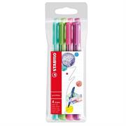 Astuccio 4 pennarelli Point Max punta 0,8mm nero/rosso/blu/verde