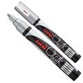 Marcatore a gesso liquido UNI CHALK p.tonda argento UNI MITSUBIS