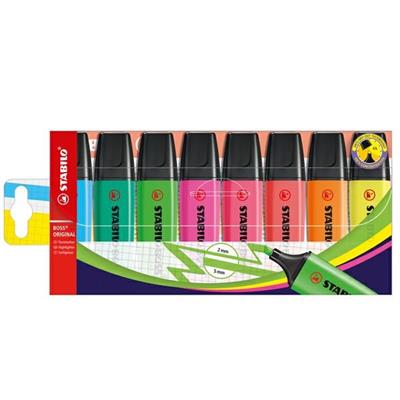 Astuccio 8 stabilo boss evidenziatori fluorescenti