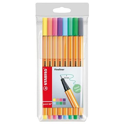 Pennarello stabilo point 88 conf.8 pz PASTEL COLORS