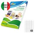 Etichetta adesiva LP4W bianca 100fg A4 52x30mm (40et/fg) Laser T
