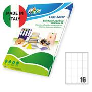 Etichetta adesiva LP4W bianca 100fg A4 47,7x70mm (16et/fg) Laser