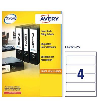 Etichetta adesiva L4761 bianca coprenti 25fg A4 192x61mm (4et/fg