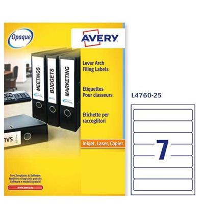Etichetta Inkjet/laser 38x192 Avery l4760-25 fg 25