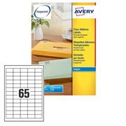 Etichetta adesiva J8651 bianca 25fg A4 38,1X21,2mm (65et/fg) ink