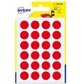 Blister 168 etichetta adesiva tonda PSA rosso d.15mm Avery