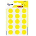 Blister 90 etichetta adesiva tonda PSA giallo Ã˜19mm Avery