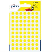 Blister 490 etichetta adesiva tonda PSA giallo 8mm Avery