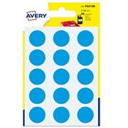 Blister 90 etichetta adesiva tonda PSA blu Ã˜19mm Avery