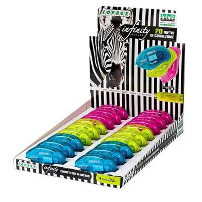 CORRETTORE A NASTRO 4,2MMX20M COPREX INFINITY COLORI ASSORTITI L